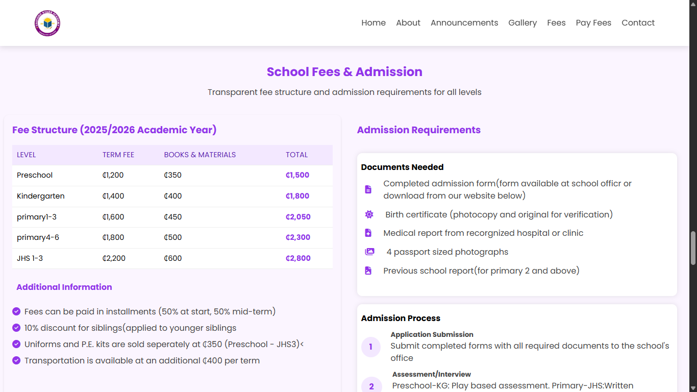 School website